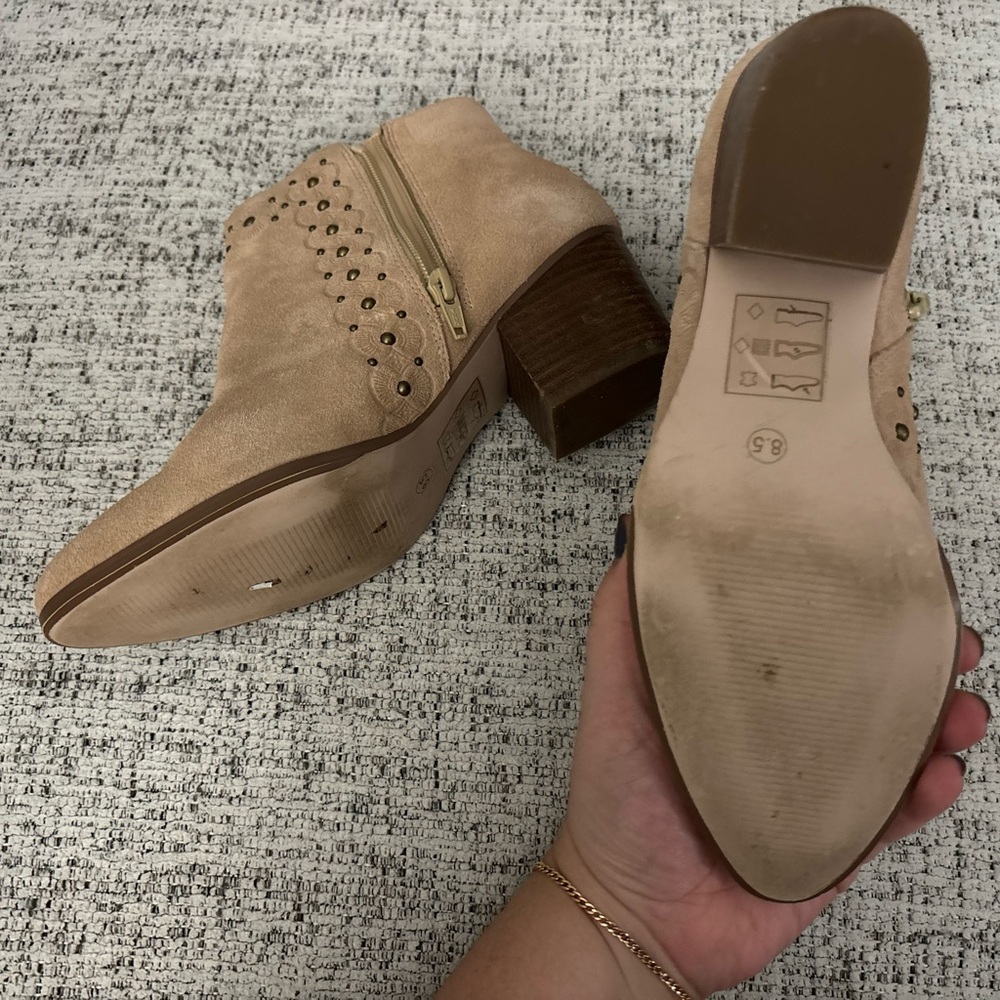 Sole Society Light Tan Ankle Boots - Picture 2 of 3